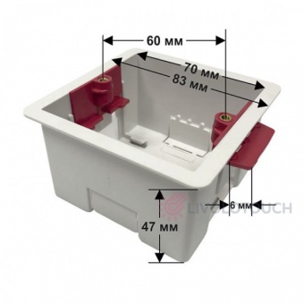 NH03 Монтажная квадратная коробка для гипсокартона размер 81х81 наружные габариты (UK)