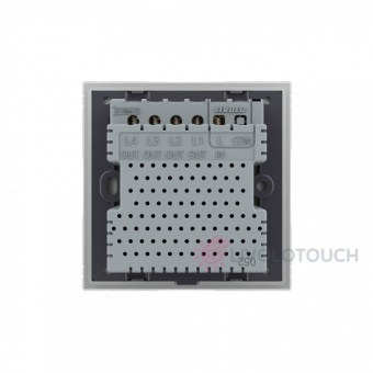 VL-C304-65 Сенсорный выключатель Livolo 4 клавиши 1 пост Серый UK стандарт